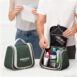A Necessaire Para Viagem Personalizada modelo NE14 é feita em Nylon 600, garantindo durabilidade e resistência.
