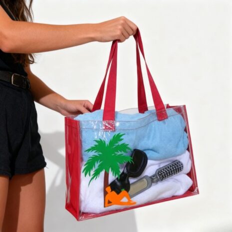 sacola-de-praia-transparente-personalizada-brindes-sp (2) A Sacola de Praia Transparente Personalizada modelo SA24 é fabricada em cristal e nylon 600, oferecendo durabilidade e estilo.