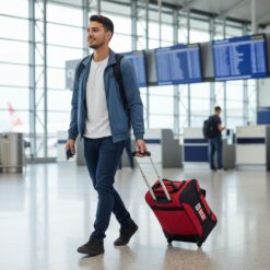 bolsa-de-viagem-com-rodinhas-brindes-sp A Bolsa de Viagem Com Rodinhas modelo B043 é fabricada em Nylon Oxford, oferecendo resistência e durabilidade.