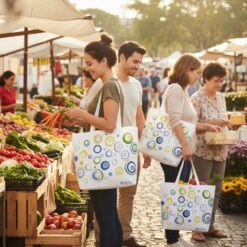 A Sacola Personalizada modelo SA21 é fabricada em Nylon 600, garantindo durabilidade e resistência.