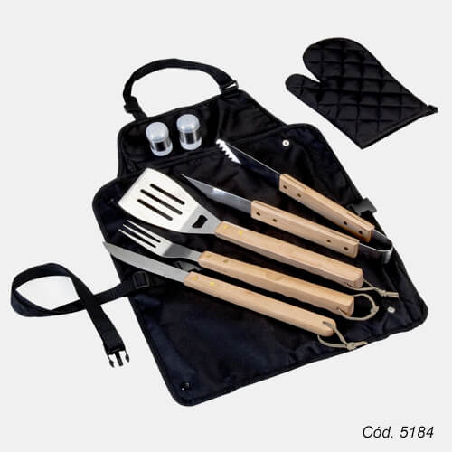 kit churrasco com avental personalizado