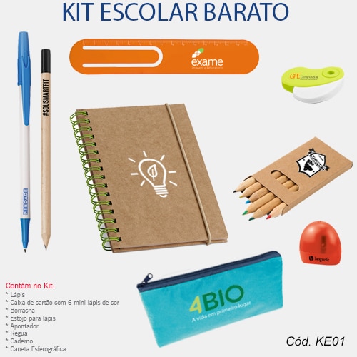 Kit Escolar Barato Personalizado