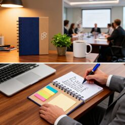 Anotações diárias para a sua marca estar sempre presente com o Bloco de Notas Capa Dura Personalizado