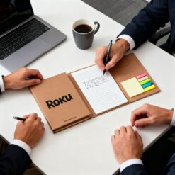 O Bloco de Notas com Capa Personalizada é o brinde certo para a sua marca estar em evidência