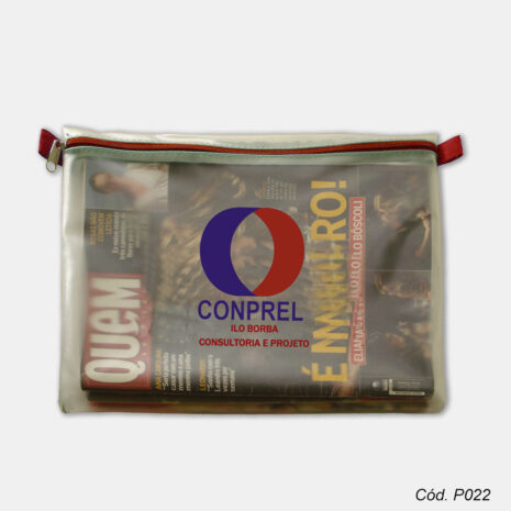 pasta envelope transparente personalizada